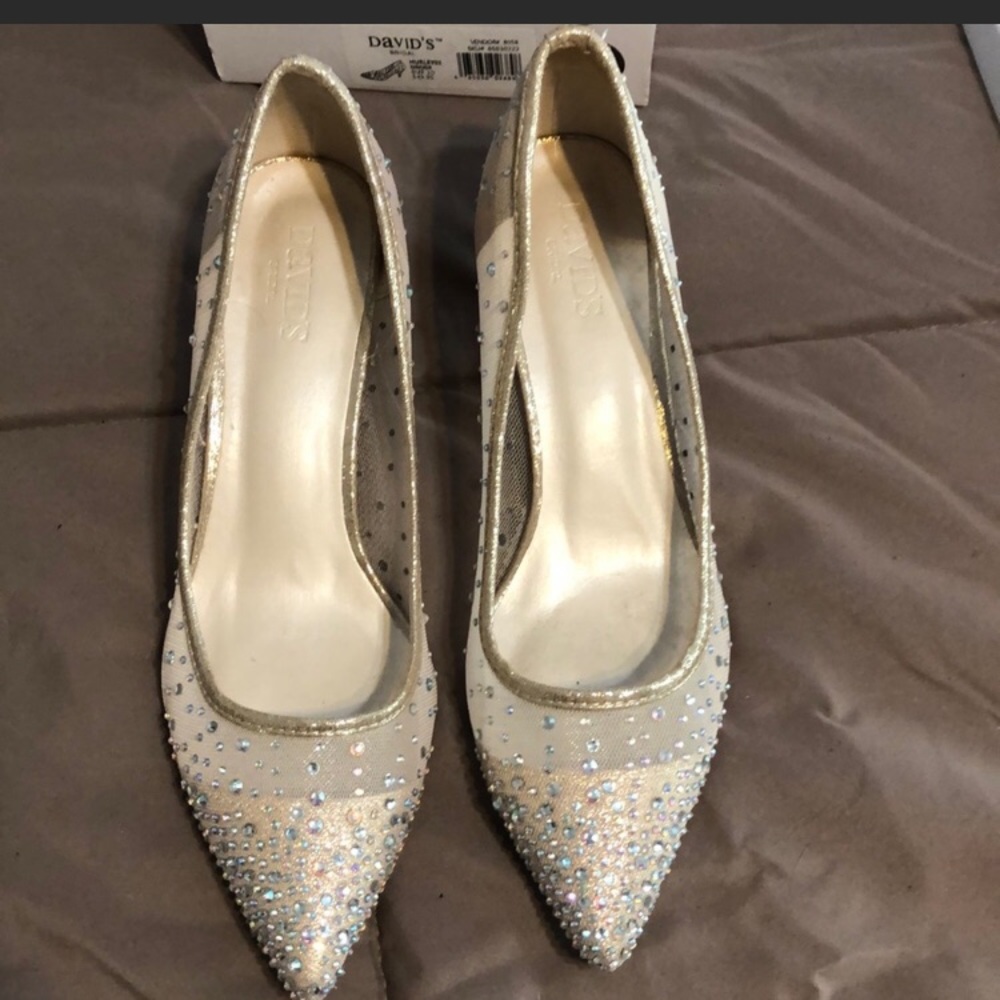 Gold sparkle shoes